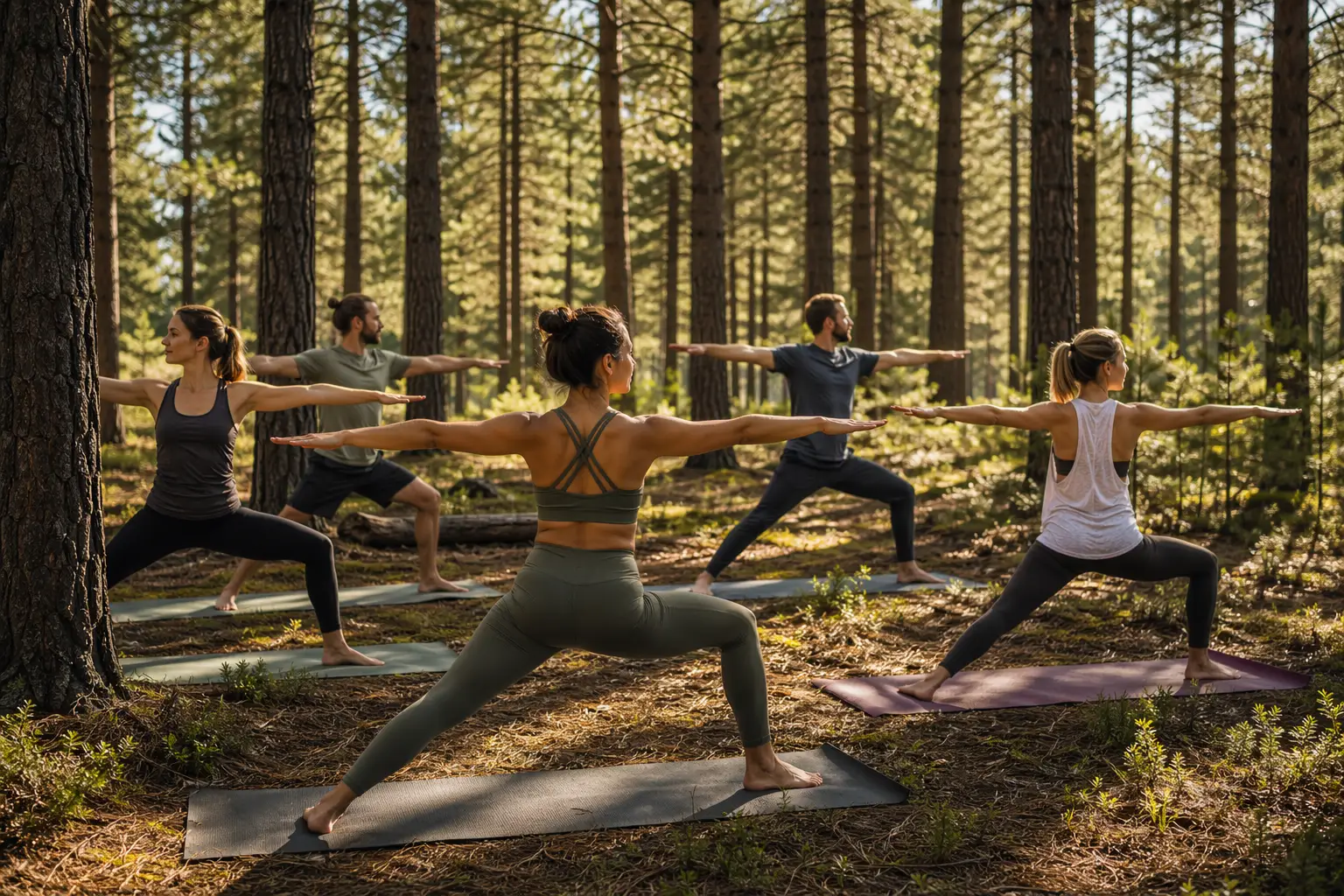 Campground yoga event